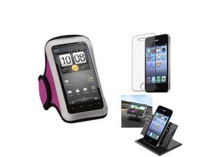 eForCity Film + Holder + Pink Sports Running Armband Case compatible with Apple® iPhone 4 4G eForCity Film + Holder + Pink Sports Running Armband Case compatible with Apple® iPhone 4 4G