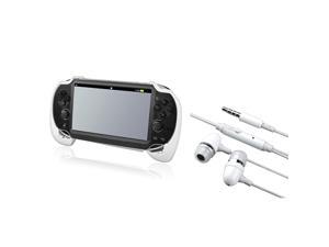 White Hard plastic rubber coating Hand Grip + On-off & Mic Headsets compatible with Sony PlayStation Vita White Hard plastic rubber coating Hand Grip + On-off & Mic Headsets compatible with Sony PlayStation Vita