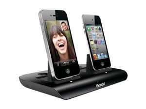 iSound Dual Power View Charging Dock for iPhone 3G/3GS/4/4s, iPod Touch 1/2/3/4th generation, iPod Nano 5/6th generation - Black iSound Dual Power View Charging Dock for iPhone 3G/3GS/4/4s, iPod Touch 1/2/3/4th generation, iPod Nano 5/6th generation - Black