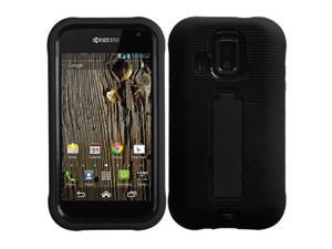 ASMYNA Black/Black Symbiosis Stand Protector Cover Compatible With KYOCERA C6721 (Hydro XTRM) ASMYNA Black/Black Symbiosis Stand Protector Cover Compatible With KYOCERA C6721 (Hydro XTRM)