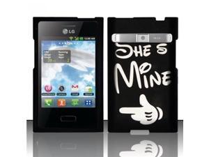 BJ For LG Optimus Logic L35g/Dynamic L38c Rubberized Hard Design Case Cover - She`s Mine BJ For LG Optimus Logic L35g/Dynamic L38c Rubberized Hard Design Case Cover - She`s Mine