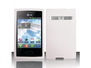 BJ For LG Optimus Logic L35g/Dynamic L38c Silicone Skin Case Cover - White BJ For LG Optimus Logic L35g/Dynamic L38c Silicone Skin Case Cover - White