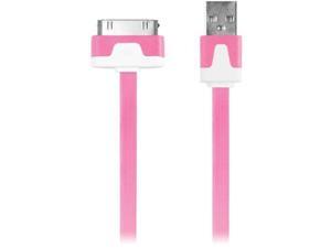 Iessentials Ipl-Fdc-Pk 30-Pin Charge/Sync Flat Cable, 3.3Ft ,Pink Iessentials Ipl-Fdc-Pk 30-Pin Charge/Sync Flat Cable, 3.3Ft ,Pink