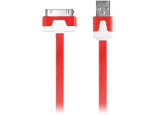 Iessentials Ipl-Fdc-Rd 30-Pin Charge/Sync Flat Cable, 3.3Ft ,Red Iessentials Ipl-Fdc-Rd 30-Pin Charge/Sync Flat Cable, 3.3Ft ,Red