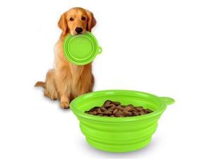 eForCity Collapsible Pet Feeding Bowl, Green eForCity Collapsible Pet Feeding Bowl, Green