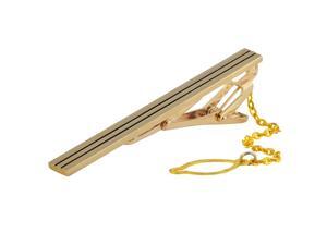 eForCity Tie Clip with Chain, Vertical stripe eForCity Tie Clip with Chain, Vertical stripe