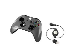 eForCity Black Retractable Micro USB Charger Cable + Clear Crystal Hard Case Cover for Microsoft xBox One eForCity Black Retractable Micro USB Charger Cable + Clear Crystal Hard Case Cover for Microsoft xBox One