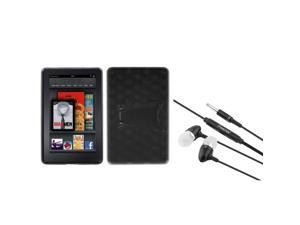 eForCity Black Transparent Solid Hole Pattern Gummy Case + Stereo Headset compatible with Kindle Fire eForCity Black Transparent Solid Hole Pattern Gummy Case + Stereo Headset compatible with Kindle Fire