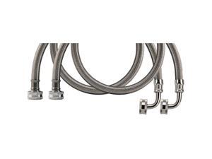 WMSL5 2-PACK Braided Stainless Steel Washing Machine Connectors with Elbow (5ft, 2 pk) WMSL5 2-PACK Braided Stainless Steel Washing Machine Connectors with Elbow (5ft, 2 pk)