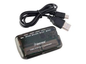 eForCity Portable High Speed All-in-1 USB 2.0 Memory Card Reader supports Compact Flash, MicroDrive, SD, SDHC, MMC, MS, MS Pro, MS Pro Duo w/ USB Cable, Smoke eForCity Portable High Speed All-in-1 USB 2.0 Memory Card Reader supports Compact Flash, MicroDrive, SD, SDHC, MMC, MS, MS Pro, MS Pro Duo w/ USB Cable, Smoke