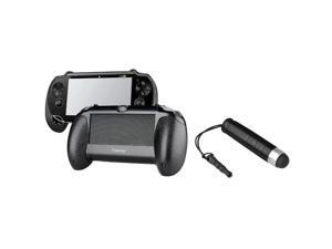 Black Hard plastic rubber coating Hand Grip + Black Stylus for Sony PlayStation Vita Black Hard plastic rubber coating Hand Grip + Black Stylus for Sony PlayStation Vita