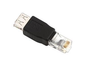 eForCity USB Type A to RJ45 Ethernet Adapter F/M, Black eForCity USB Type A to RJ45 Ethernet Adapter F/M, Black
