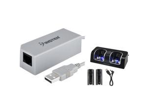 eForCity Black Dual Charging Station+USB LAN Adapter For Wii eForCity Black Dual Charging Station+USB LAN Adapter For Wii