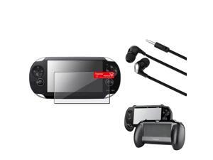 eForCity Black Hand Grip + Clear Film Protector + Black/Silver Headset For Sony PS Vita PSV eForCity Black Hand Grip + Clear Film Protector + Black/Silver Headset For Sony PS Vita PSV