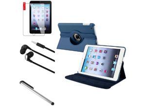 eForCity 4 Bundle Navy Blue 360 Rotating Leather Case Guard Headset Stylus compatible with Apple iPad Mini 1 / Apple iPad Mini 2 / iPad Mini with Retina Display (iPad Mini 3) eForCity 4 Bundle Navy Blue 360 Rotating Leather Case Guard Headset Stylus compatible with Apple iPad Mini 1 / Apple iPad Mini 2 / iPad Mini with Retina Display (iPad Mini 3)