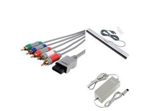eForCity for Nintendo Wii US AC Power Adapter Charger + Wired Sensor Bar + Component Audio Video AV HDTV Cable eForCity for Nintendo Wii US AC Power Adapter Charger + Wired Sensor Bar + Component Audio Video AV HDTV Cable