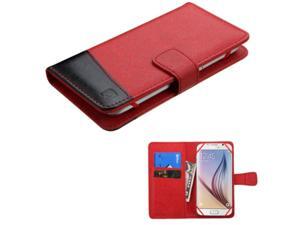 eForCity Folio Leather Case For Apple iPhone 6 / 6s HTC Desire 510 / 610 (ATT) HTC EVO 4G HTC One M7 / M8 / X / XL LG Optimus F7 Motorola Moto X (1st Gen) Samsung Galaxy S3 / S4, Black/Red eForCity Folio Leather Case For Apple iPhone 6 / 6s HTC Desire 510 / 610 (ATT) HTC EVO 4G HTC One M7 / M8 / X / XL LG Optimus F7 Motorola Moto X (1st Gen) Samsung Galaxy S3 / S4, Black/Red