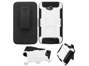 eForCity Car Armor Dual Layer Protection Hybrid PC / Silicone Holster Case Cover for LG Optimus Exceed 2 VS450PP Verizon / Optimus L70 MS323 / Realm LS620 / Ultimate 2, White / Black eForCity Car Armor Dual Layer Protection Hybrid PC / Silicone Holster Case Cover for LG Optimus Exceed 2 VS450PP Verizon / Optimus L70 MS323 / Realm LS620 / Ultimate 2, White / Black