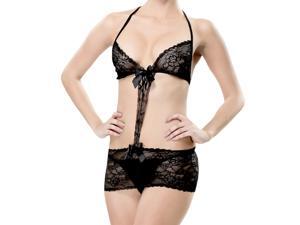 Zodaca Girl Lady Women Hot Sexy Lingerie Lace Ribbon Piece Suit Underwear Sleepwear G String - Black Zodaca Girl Lady Women Hot Sexy Lingerie Lace Ribbon Piece Suit Underwear Sleepwear G String - Black