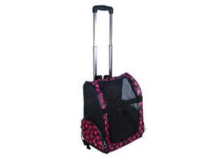 One Size Pink Pet Carrier Dog Rolling Backpack Travel Airline Wheel Luggage Bag Stroller One Size Pink Pet Carrier Dog Rolling Backpack Travel Airline Wheel Luggage Bag Stroller