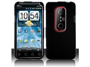 Black Hard Plastic Rubberized Case Cover for Sprint HTC EVO 3D Black Hard Plastic Rubberized Case Cover for Sprint HTC EVO 3D