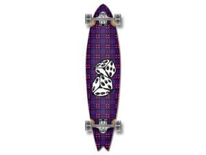 Graphic Complete Longboard Fishtail Skateboard 40" X 9.75" - DICE Graphic Complete Longboard Fishtail Skateboard 40" X 9.75" - DICE