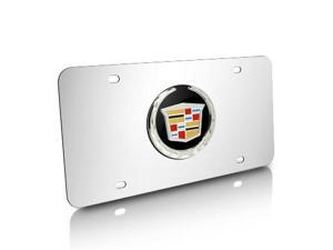Cadillac Black Infill Logo on Chrome License Plate Cadillac Black Infill Logo on Chrome License Plate