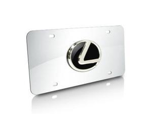 Lexus 3D Black Infill Logo Chrome Steel License Plate Lexus 3D Black Infill Logo Chrome Steel License Plate