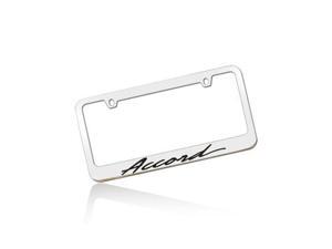Honda Accord Script Chrome Metal License Frame Honda Accord Script Chrome Metal License Frame