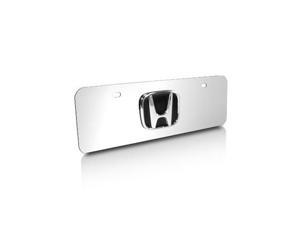 Honda 3D Logo Half-size Chrome License Plate Honda 3D Logo Half-size Chrome License Plate