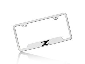 Nissan 370Z Z Logo Polished Steel License Plate Frame Nissan 370Z Z Logo Polished Steel License Plate Frame
