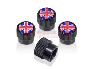 Black ABS Union Jack Tire Stem Valve Caps for MINI Cooper Black ABS Union Jack Tire Stem Valve Caps for MINI Cooper