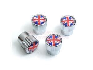 Union Jack British Flag Chrome Tire Stem Valve Caps for MINI Cooper Union Jack British Flag Chrome Tire Stem Valve Caps for MINI Cooper