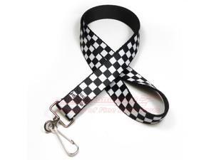 Checker Flag Black White Lanyard for MINI Checker Flag Black White Lanyard for MINI