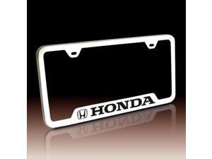 Honda Logo Polished Steel License Plate Frame Honda Logo Polished Steel License Plate Frame
