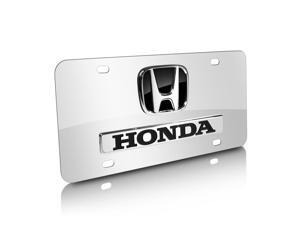 Honda 3D Logo and Nameplate Chrome Steel License Plate Honda 3D Logo and Nameplate Chrome Steel License Plate