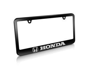Honda Matte Black Metal License Plate Frame Honda Matte Black Metal License Plate Frame