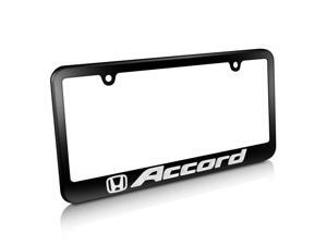 Honda Accord Matte Black Metal License Plate Frame Honda Accord Matte Black Metal License Plate Frame