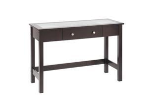 Sofa/Console Table with Glass Insert Top and Drawer - Espresso Sofa/Console Table with Glass Insert Top and Drawer - Espresso