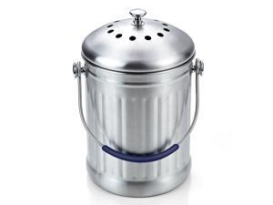 Cook N Home Stainless Steel Kitchen Compost Bin, 1-Gallon Cook N Home Stainless Steel Kitchen Compost Bin, 1-Gallon