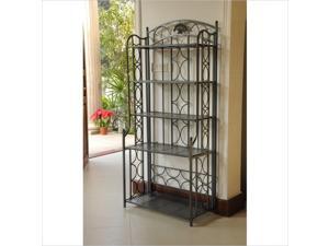 International Caravan Mandalay Iron 5-Tier Folding Indoor/Outdoor Bakers Rack International Caravan Mandalay Iron 5-Tier Folding Indoor/Outdoor Bakers Rack