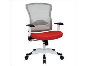 Office Star Pulsar White Frame Managers Office Chair in Red Office Star Pulsar White Frame Managers Office Chair in Red