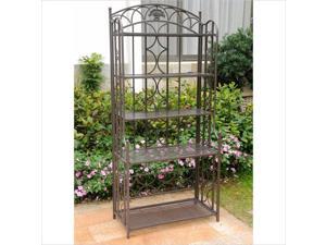 International Caravan Mandalay Bakers Rack in Matte Brown International Caravan Mandalay Bakers Rack in Matte Brown