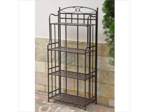 International Caravan Santa Fe Outdoor Iron Bakers Rack International Caravan Santa Fe Outdoor Iron Bakers Rack