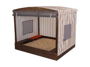 KidKraft Cabana Sandbox in Oatmeal and White Stripes KidKraft Cabana Sandbox in Oatmeal and White Stripes