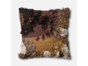 Loloi 1'10" x 1'10" Wool Poly Pillow in Walnut Loloi 1'10" x 1'10" Wool Poly Pillow in Walnut