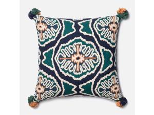 Loloi 1'10" x 1'10" Cotton Down Pillow in Blue and Teal Loloi 1'10" x 1'10" Cotton Down Pillow in Blue and Teal