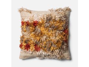 Loloi 1'10" x 1'10" Wool Poly Pillow in Camel and Sunset Loloi 1'10" x 1'10" Wool Poly Pillow in Camel and Sunset