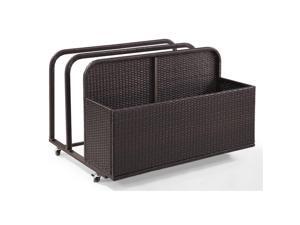 Crosley Palm Harbor Outdoor Wicker Towel Valet with Cover in Cream Crosley Palm Harbor Outdoor Wicker Towel Valet with Cover in Cream