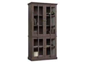 Sauder New Grange Storage Cabinet in Coffee Oak Sauder New Grange Storage Cabinet in Coffee Oak
